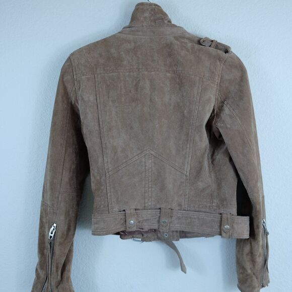 BLANKNYC Jacket Women Sz S 100% Suede‎ Leather Moto Cropped Western Rodeo - Picture 4 of 16